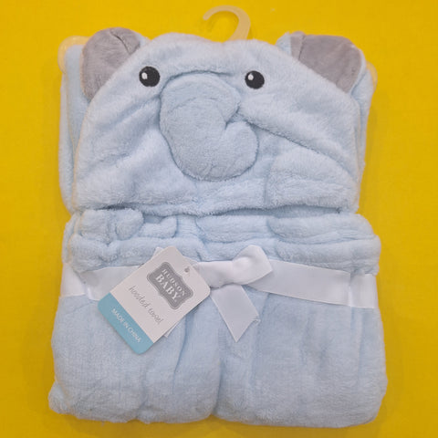 Hudson Baby - Hoodie Blanket - Blue Elephant