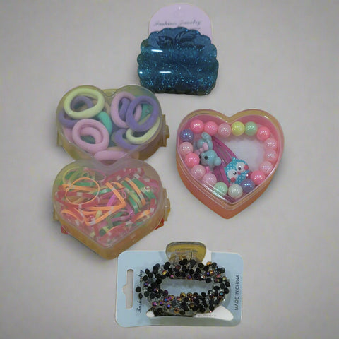 Glitters - Bundle of Catchers, Ponies, Pins & Bracelet