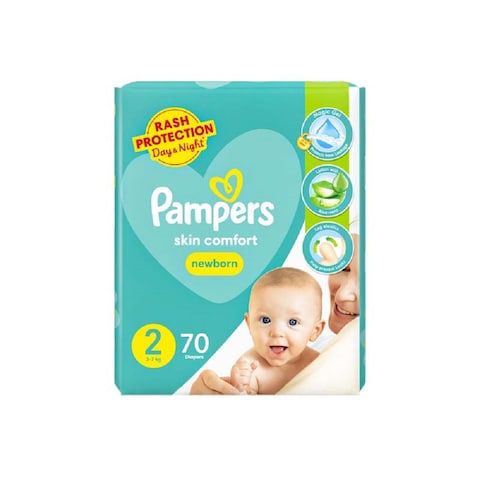 Pampers Skin Comfort Diapers Pack Size 2 - 70 PCS