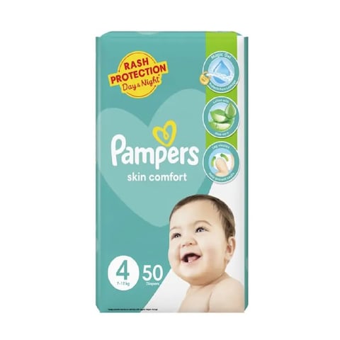 Pampers Skin Comfort Diapers Pack Size 4 - 50 Pcs