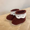Handmade Wool Baby Shoe - Chocolate Brown