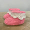 Handmade Wool Baby Shoe - Pink