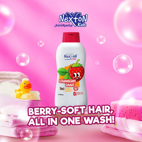 Nexton - 3 in 1 - Shampoo + Conditioner + Body Wash - Strawberry Smart - 250 ML