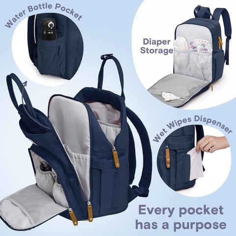 Chytsmx - Diaper Backpack - Blue