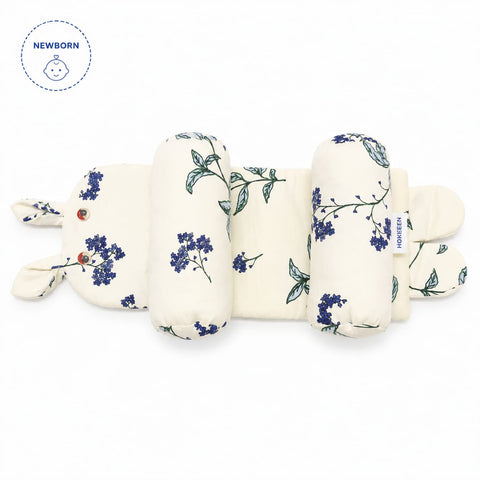 Head Shaping Pillow for Round Head - Cream - Flowers
