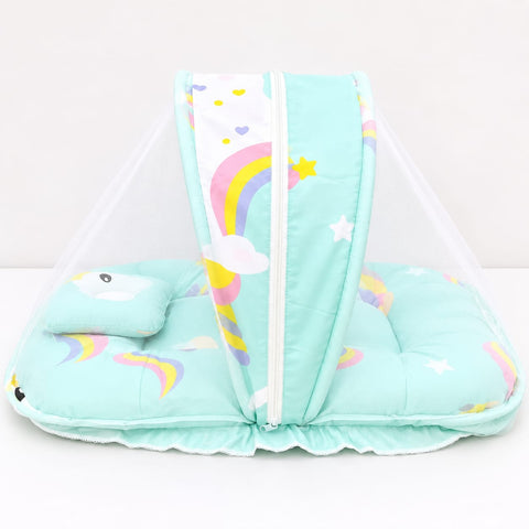 Dreams - Mosquito Bed Net - Green Unicorn