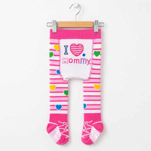 Kids Winter Leggings Pink Lining Print | Warm Leggings for Girls | 0-6 Months