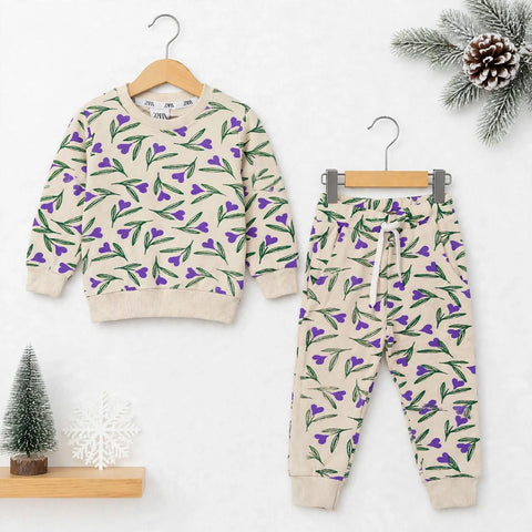 Kids Fleece Winter Suit Set Skin Tulip – 2 Piece Shirt & Trouser – 18 Months to 5 Years