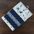Pack of 5 Flannel Blankets - Navy Blue
