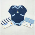 Little One - Pack of 5 Long Sleeve Bodysuits - Blue