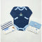 Little One - Pack of 5 Long Sleeve Bodysuits - Blue