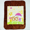 Mora Mink - Baby Blanket -  Brown Umbrella & Animals