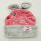 Winter Cap - Bow & Beads