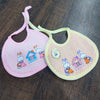 Pack of 2 Bunny Bibs - Pink & Yellow - Round Shape