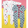 TBS - Pack of 2 Rompers - Stars & Hearts