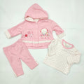 3 Pieces - Hooded Suit Set - Kitty