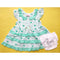 Baby Frock - Crown & Dots - Green