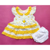 Baby Frock - Crown & Dots - Yellow