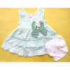 Baby Frock - Bow Flower & Dots - Green