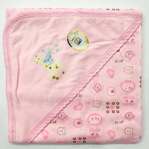 Baby Wrapping Sheet - Bear & Flower