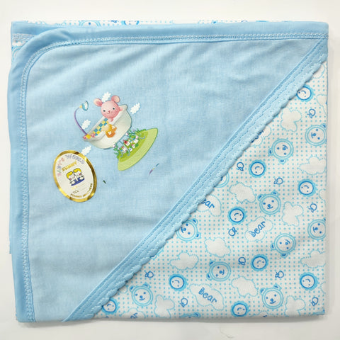 Baby Wrapping Sheet - Bear & Smiley