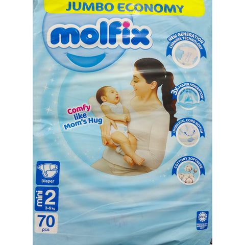 Molfix Diapers Pack Size 2 - 70 Pcs