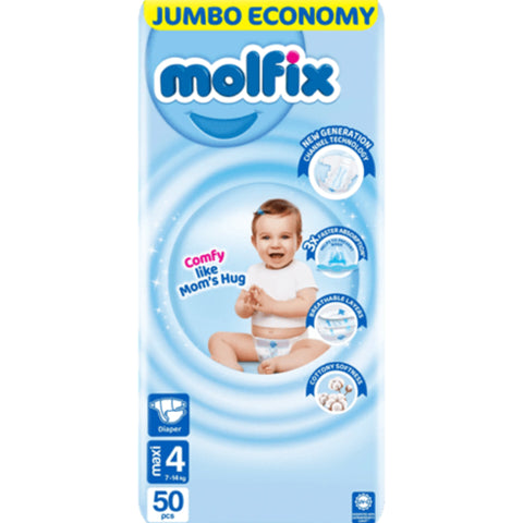 Molfix Diapers Pack Size 4 - 50 Pcs