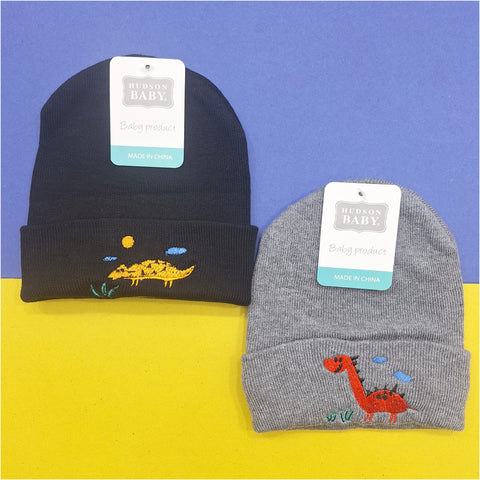 Hudson Baby - Pack of 2 Caps - Black & Grey