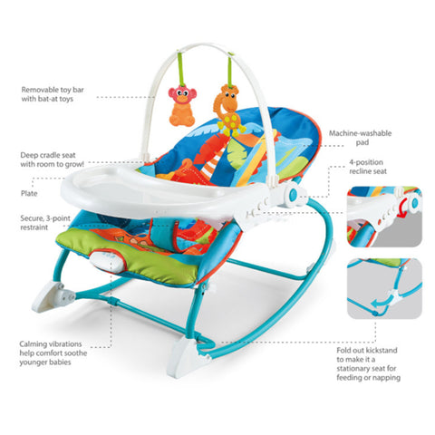 2 In 1 - Infant To Toddler - Rocker With Dining Chair