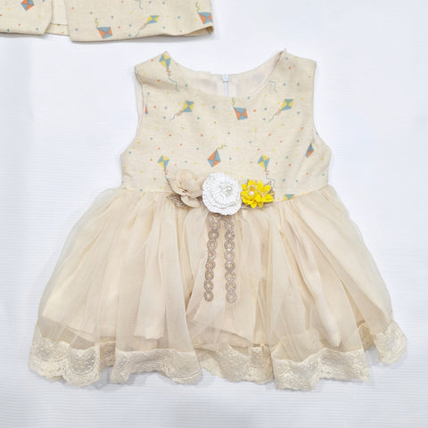 3 Pieces - Frock Set - Kites - Skin