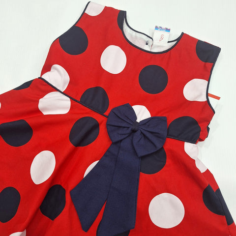 Street Six - Frock - Red - Circles