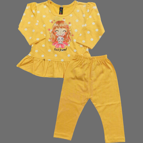 2 Pieces - Frock Set - Doll - Yellow