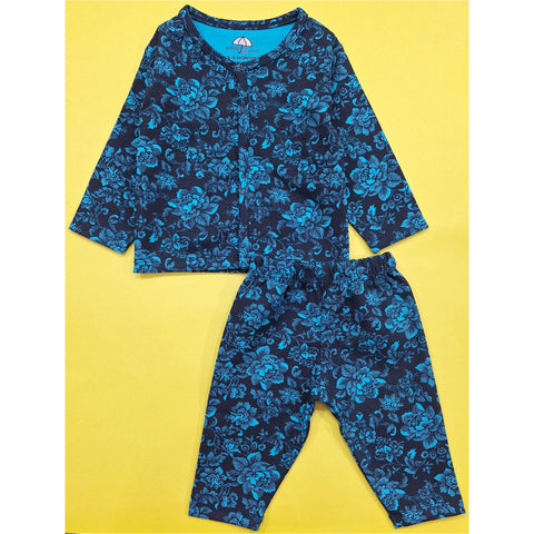 BRL - Night Suit - Navy Blue - Flowers