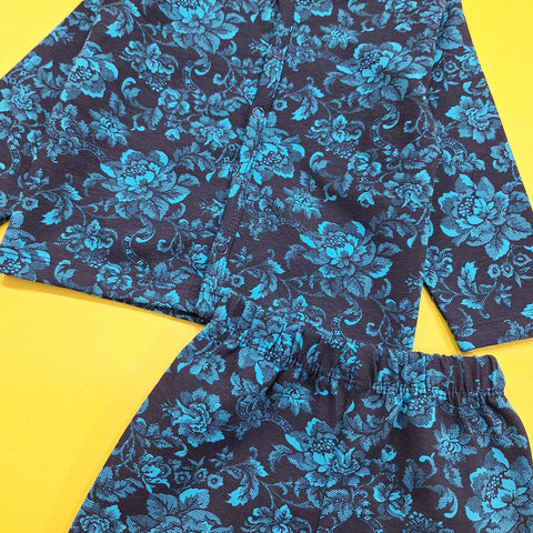 BRL - Night Suit - Navy Blue - Flowers