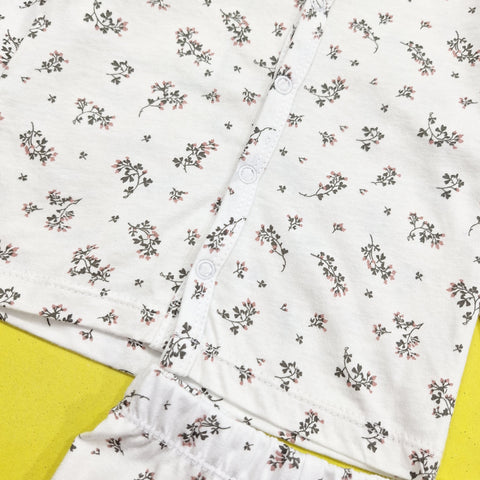 BRL - Night Suit - White - Flowers