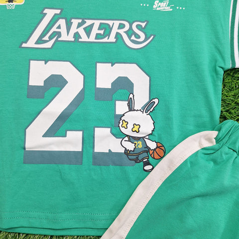 T-Shirt & Shorts - Lakers - Green - China