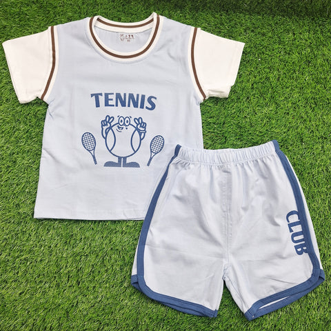 T-Shirt & Shorts - Tennis - Blue - China