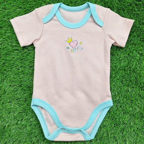 TBS - Pack of 3 - Short Sleeve Bodysuits - Pink - Love & Donuts