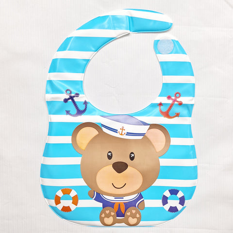 Baby Bib - Blue - Bear