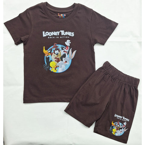 TBS_BRL - T-Shirt & Shorts - Brown - Looney Tunes