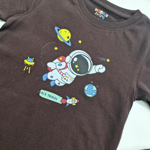 TBS_BRL - T-Shirt & Shorts - Brown - Astronaut