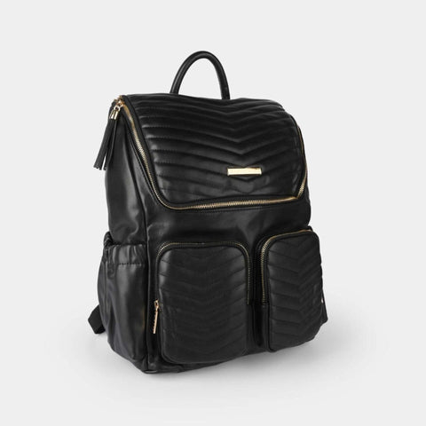 18 Pockets - Miella + Me - Diaper Backpack - Black