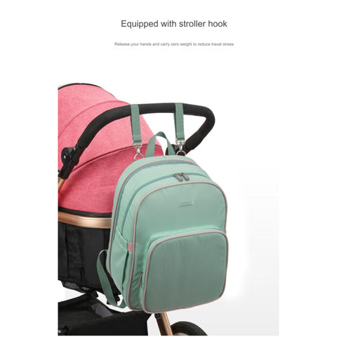 Midibeini - Waterproof Diaper Backpack - Light Green