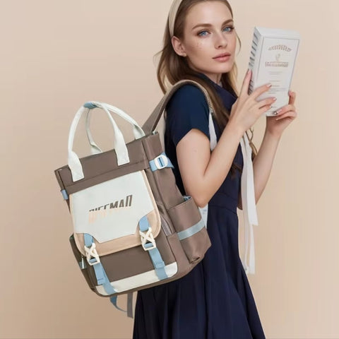 QISEMAO - Waterproof Diaper Backpack - Brown