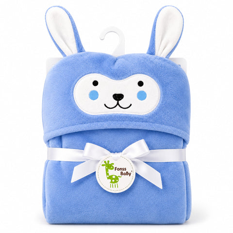 Kolaco - Hoodie Blanket - Blue - Animal Bear