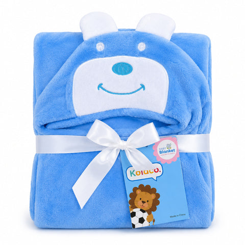Kolaco - Hoodie Blanket - Blue - Ear Bear