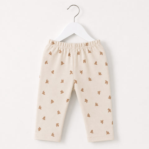 Cotton Jersey Causal Wear Trouser - Brown - Birds (6-9 Months)