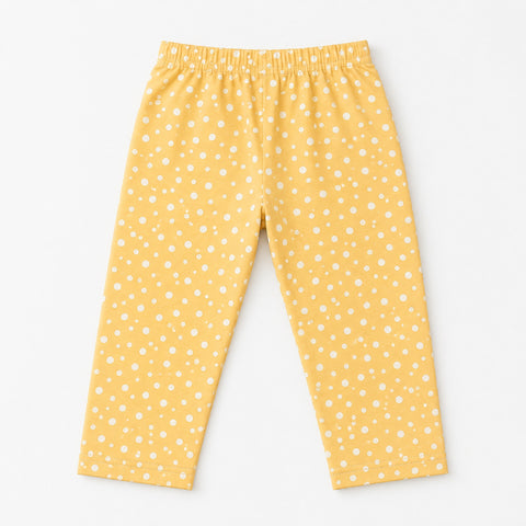 Cotton Jersey Causal Wear Trouser - Peach - Polka
