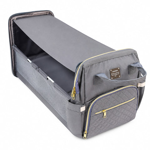 Waterproof Baby Bed & Bag - Grey - Love Queen