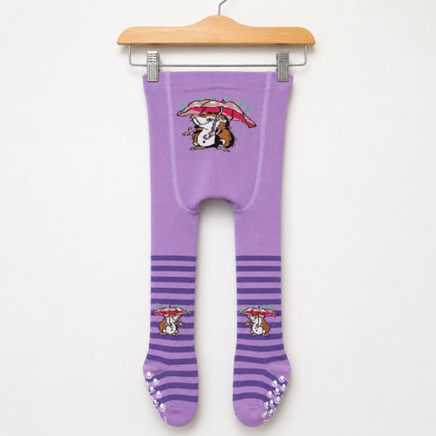 Kids Winter Leggings Purple Character Print | Warm Leggings for Girls | 18–24 Months | Size 80–86